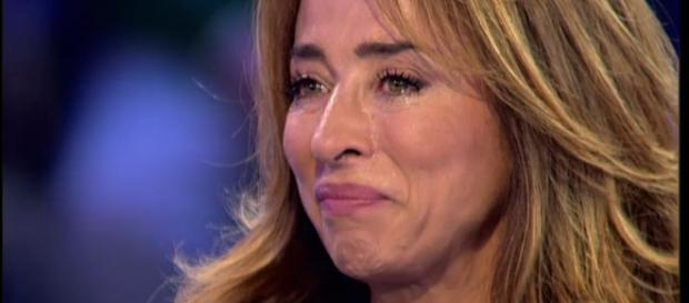 María Patiño emocionada en Sálvame. María Patiño emocionada en Sálvame.