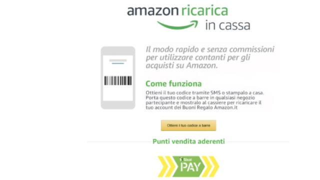 Amazon Ricarica in Cassa, finalmente pagamento in contanti - Tom's ... - tomshw.it