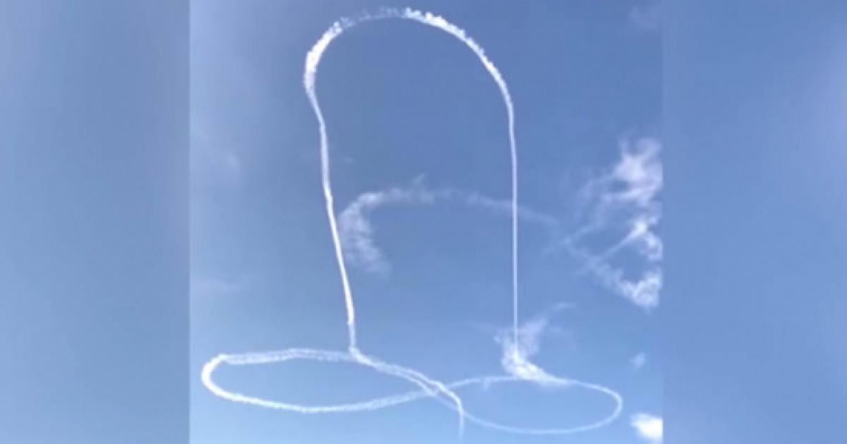 Watch Navy Pilot in trouble after phallic skywriting images go viral