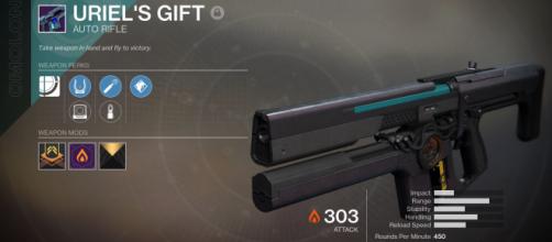 Uriel’s Gift is a fan-favourite because of its versatility and usefulness in PvE challenges. [Image Credit: covertpetersen/imgur]