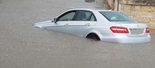 Foto facebook: tanta pioggia sul Salento.