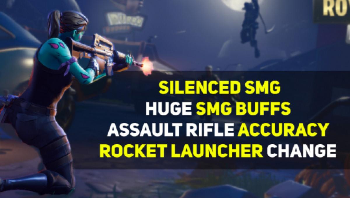 fortnite battle royale upcoming update adds a silenced gun and balance changes - silenced smg fortnite buff