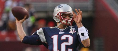 Tom Brady threw for three touchdowns against Oakland (via Flickr - Keith Allison)