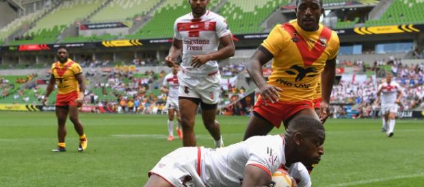 Just over 10,500 were there to witness England progress to the semi-finals with a 36-6 victory over PNG. Image Source: Daily Mirror Just over 10,500 were there to witness England progress to the semi-finals with a 36-6 victory over PNG. Image Source: Daily Mirror