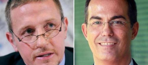 Massimo Giannini e Giovanni Floris, due delle presunte vittime dell'Editto bulgaro renziano