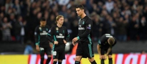 Cristiano Ronaldo se lamenta en el partido ante el Tottenham