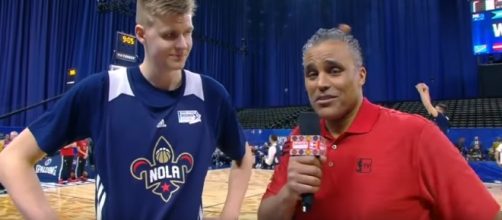 Kristaps Porzingis InInterview - 2017 Rising Stars Challe nge Practice - image credit -NBALife | YouTube