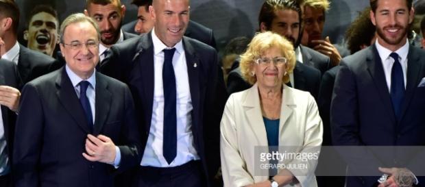 Real Madrid's President Florentino Perez, Real Madrid's French ... - gettyimages.com Real Madrid's President Florentino Perez, Real Madrid's French ... - gettyimages.com