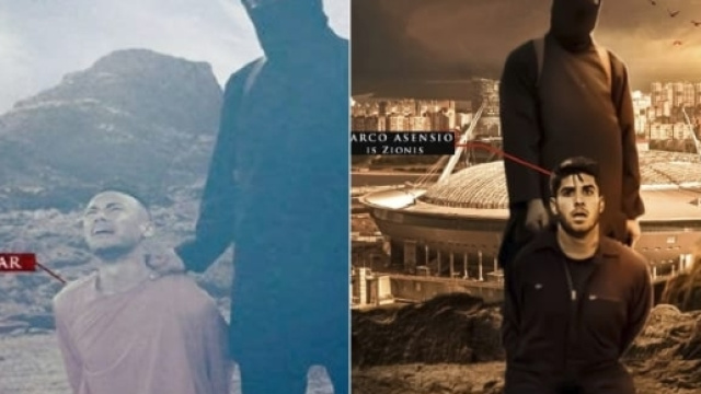 Fotomontaggi dello Stato Islamico con Neymar e Asensio