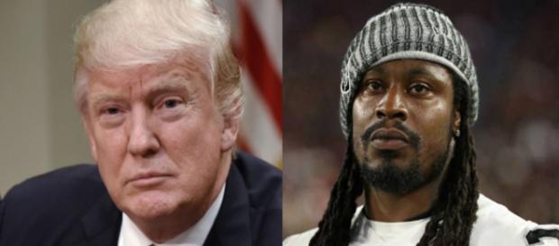 Donald Trump, Marshawn Lynch, via Twitter Donald Trump, Marshawn Lynch, via Twitter