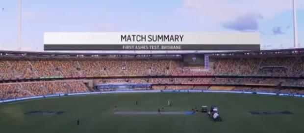 Overview of ground of the Brisbane test that Australia won. (Image credit screenshot YouTube-cricedge highlights) Overview of ground of the Brisbane test that Australia won. (Image credit screenshot YouTube-cricedge highlights)
