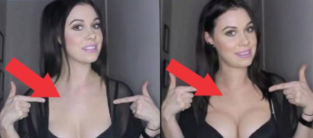 Sutiã com enchimento aumenta o busto Sutiã com enchimento aumenta o busto