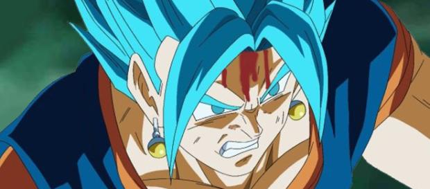 Vegetto herido en Super Saiyan Blue Vegetto herido en Super Saiyan Blue