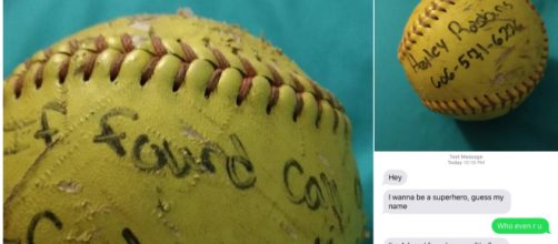Woman throws a softball in the ocean, gets response 6 years later