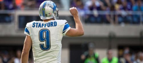 Matt Stafford and the Lions face the Vikings on Thanksgiving. [Image via USAToday Sports/YouTube]