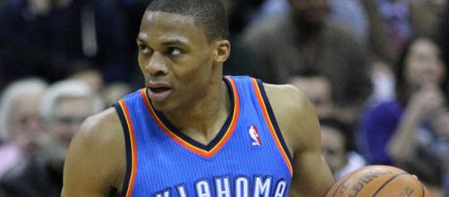 Russell Westbrook scored 34 points in win. - [via Wikimedia Commons - Keith Allison]