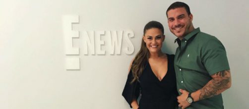 Brittany Cartwright and Jax Taylor visit the E! News studios. [Image via Instagram]