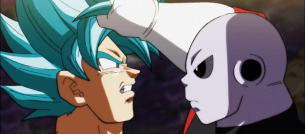 Goku makes its best effort to maintain the new transformation Goku makes its best effort to maintain the new transformation