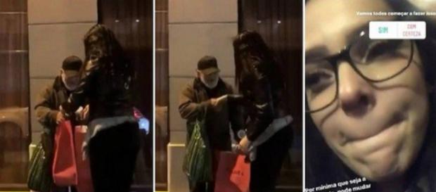 Ex-BBB Emilly choca fãs ao doar comida após comer em restaurante em Paris Ex-BBB Emilly choca fãs ao doar comida após comer em restaurante em Paris