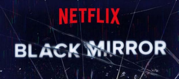 il logo della serie Netflix Black Mirror il logo della serie Netflix Black Mirror