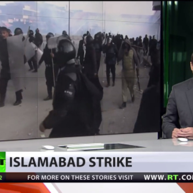 Ongoing agitation in Pakistan. (Image credit YouTube -RT News)