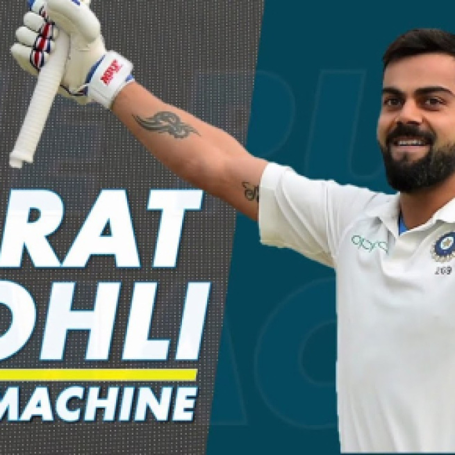 Virat Kohli the Indian captain is a batting machine. Image credit screenshot- Youtube-cric7 videos