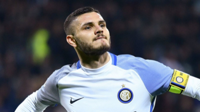 Icardi festeggia dopo la doppietta che ha premesso all'Inter di battere il Cagliari - fonte. superscommesse.it