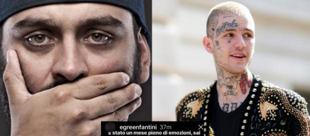 E Green a sinistra, Lil Peep a destra. E Green a sinistra, Lil Peep a destra.
