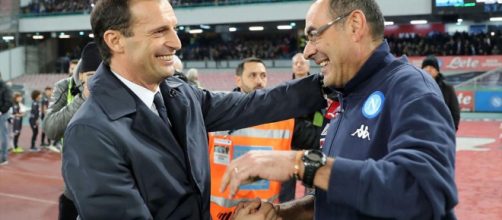 Allegri e Sarri prima della partita