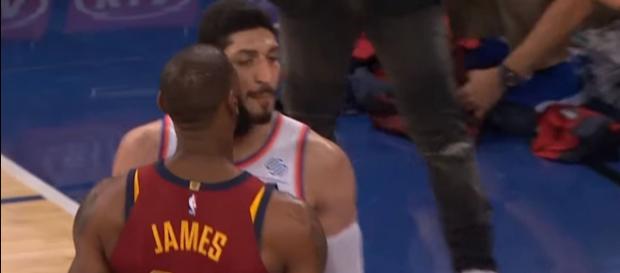 Enes Kanter trolls LeBron James once again. Image Credit: MLG Highlights / YouTube Enes Kanter trolls LeBron James once again. Image Credit: MLG Highlights / YouTube
