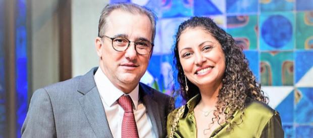 Ministro Admar Gonzaga do TSE acompanhado da esposa, Élida Matos Ministro Admar Gonzaga do TSE acompanhado da esposa, Élida Matos