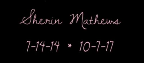 Graphic reminder of Sherin Mathews’ DOB and DOD. (Image from ANIMAL HOUSE /YouTube)