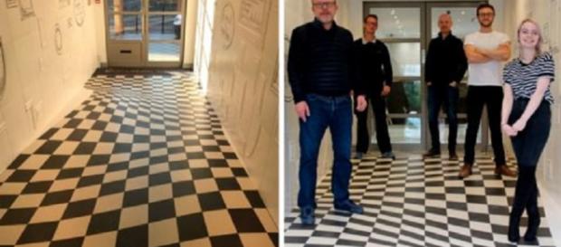 A forma como esses azulejos estão colocados te deixaram confuso A forma como esses azulejos estão colocados te deixaram confuso