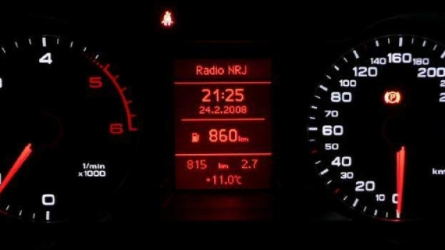 Il contachilometri di un'automobile
