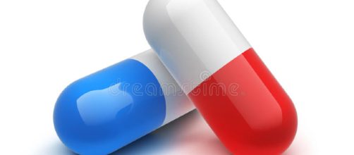 Pillola rossa e blu illustrazione di stock. Immagine di isolato ... - dreamstime.com