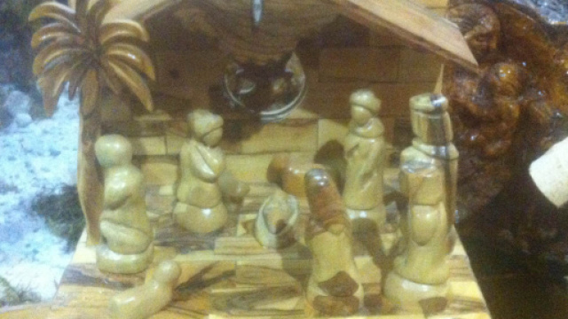 Uno dei presepi in mostra alla chiesa del Monte