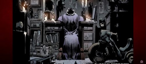 Joker's shrine to the Dark Knight of Gotham [Image via Comics Universe/YouTube screencap
