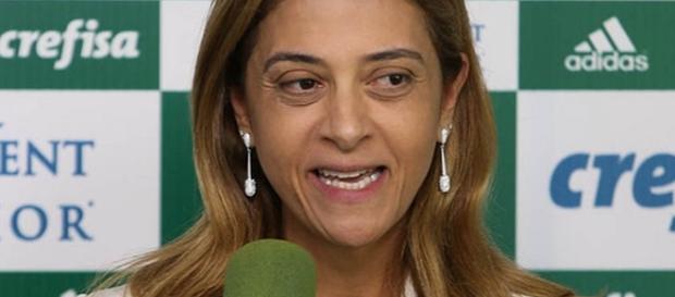 Leila Pereira é responsável pelo patrocínio no Palmeiras Leila Pereira é responsável pelo patrocínio no Palmeiras