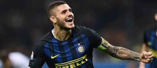 Inter captain Mauro Icardi celebrates his goal in a past match. (Image Credit: Nazionale Calcio/Flickr)