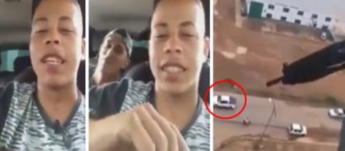 Bandidos são mortos ao vivo no Facebook (Foto: Captura de vídeo)