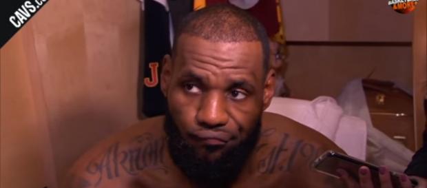 LeBron James during a post interview after the loss against the Atlanta Hawks (via YouTube - Basketball&More) LeBron James during a post interview after the loss against the Atlanta Hawks (via YouTube - Basketball&More)