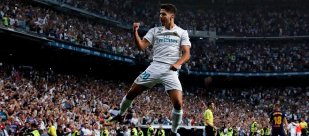 Marco Asensio en plena celebración de su gol al Barcelona en agosto Marco Asensio en plena celebración de su gol al Barcelona en agosto