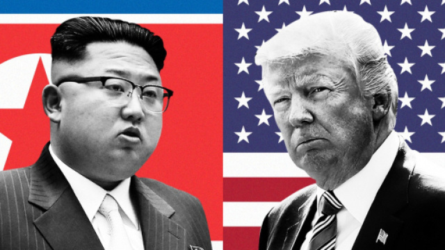 I duellanti Kim-Jong-un e Trump, icone di questa crisi.