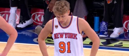 The Knicks and Mindaugas Kuzminskas are likely to split up this season -- FreeDawkins via YouTube