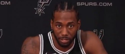Kawhi Leonard is sidelined by a quad injury since training camp (Image Credit: bballNeverEnds/YouTube)
