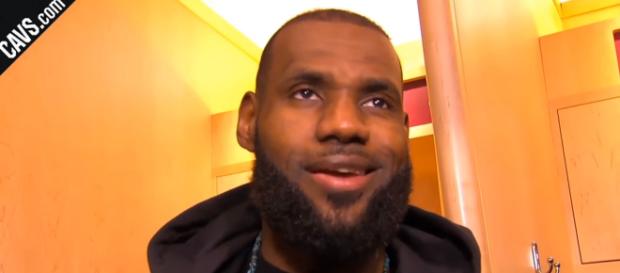 LeBron James seems happy after the win against the Milwaukee Bucks (Image via YouTube - MLG Highlights) LeBron James seems happy after the win against the Milwaukee Bucks (Image via YouTube - MLG Highlights)