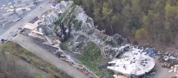 'Star Wars VIII' photographs reveal the Millennium Falcon has landed. -- YouTube screen capture / Star Wars 'Star Wars VIII' photographs reveal the Millennium Falcon has landed. -- YouTube screen capture / Star Wars