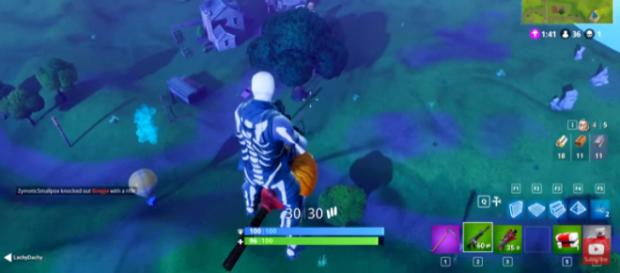 The rocket surfing exploit in 'Fortnite.' - YouTube/Muselk The rocket surfing exploit in 'Fortnite.' - YouTube/Muselk