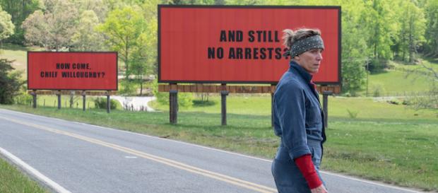 Used by permission: Frances McDormand THREE BILLBOARDS OUTSIDE EBBING, MISSOURI. Photo by Merrick Morton. © 2017 Twentieth Century Fox Film Corp Used by permission: Frances McDormand THREE BILLBOARDS OUTSIDE EBBING, MISSOURI. Photo by Merrick Morton. © 2017 Twentieth Century Fox Film Corp