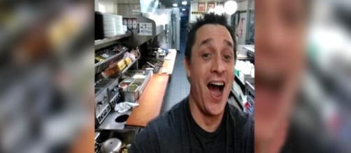 A South Carolina man visited a Waffle House late a night and ended up cooking his own food [Image credit: CBS Philly/YouTube]